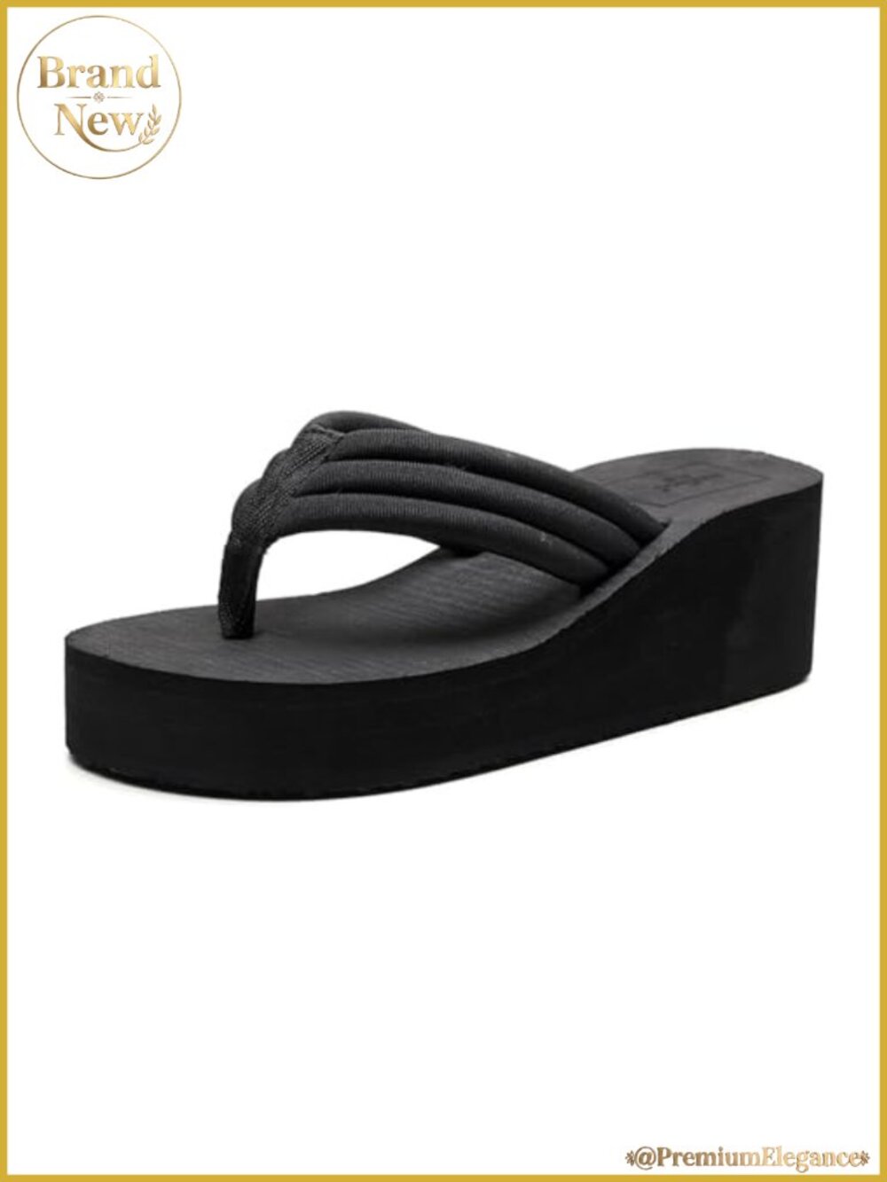 Women's Foam Platform Thong Slides Sandals Lightweight Non Slip Flip Flops